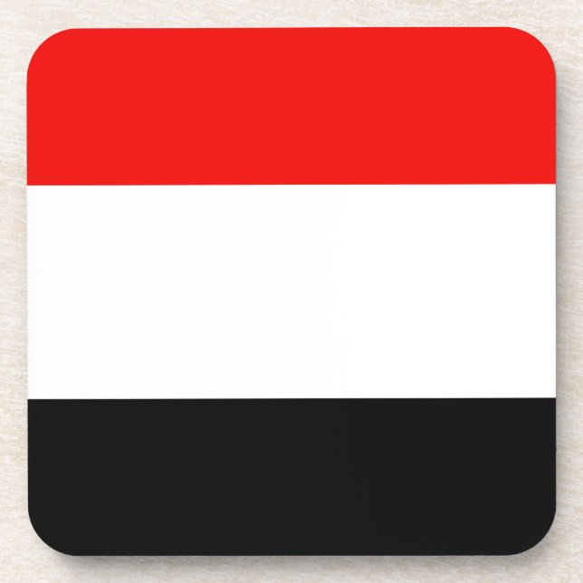 Flagge des Jemen Untersetzer (Vorderseite)
