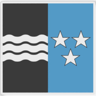 Flagge des Kantons Aargau Aufkleber