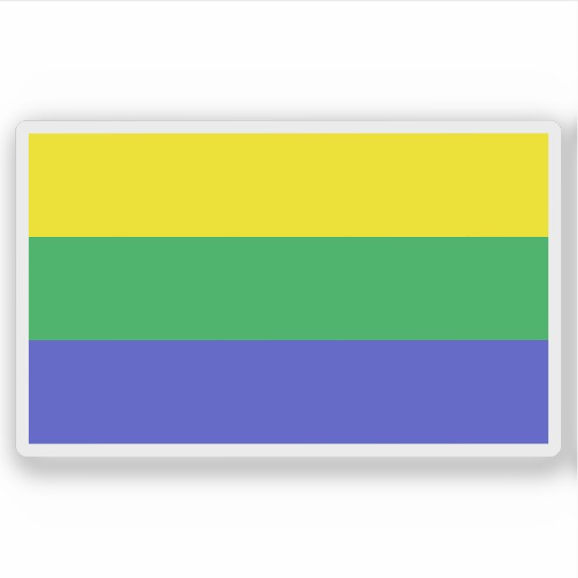 Flagge des Kantons San Mateo, Alajuela, Costa Rica Aufkleber (Vorderseite)