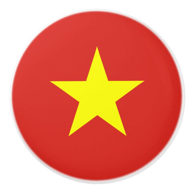 Flagge des Keramik Knob in Vietnam Keramikknauf (Vorderseite)