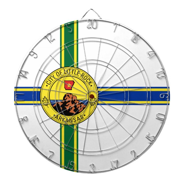 Flagge des Kleinen Felsen (Arkansas) Dartscheibe (vorne)