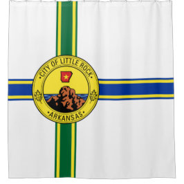 Flagge des Kleinen Felsen (Arkansas) Duschvorhang