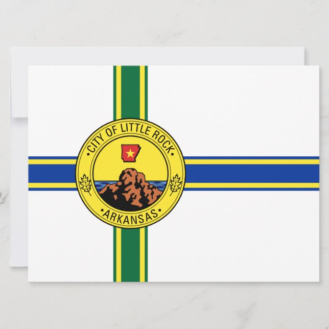 Flagge des Kleinen Felsen (Arkansas) Karte (Vorderseite)