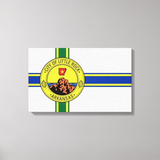 Flagge des Kleinen Felsen (Arkansas) Leinwanddruck (Vorderseite)