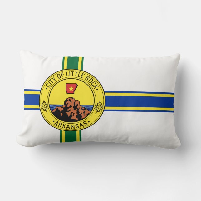 Flagge des Kleinen Felsen (Arkansas) Lendenkissen (Vorderseite)