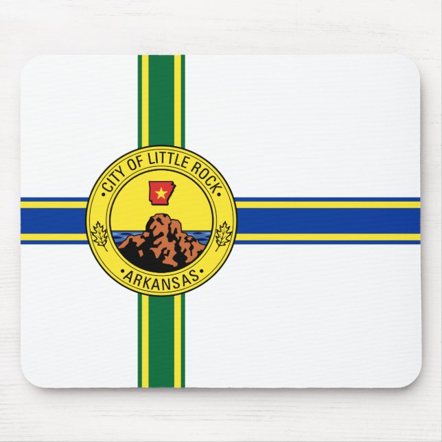 Flagge des Kleinen Felsen (Arkansas) Mousepad (Vorne)
