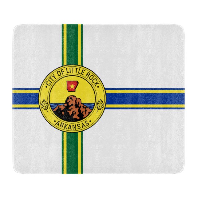 Flagge des Kleinen Felsen (Arkansas) Schneidebrett (Vorderseite)