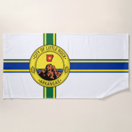Flagge des Kleinen Felsen (Arkansas) Strandtuch