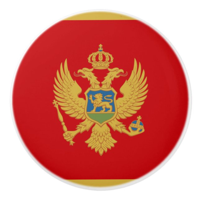 Flagge des Knobs der Keramik Montenegro Keramikknauf (Vorderseite)