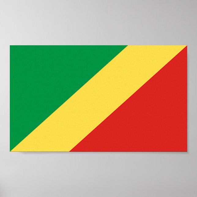 Flagge des Kongo Poster (Vorne)