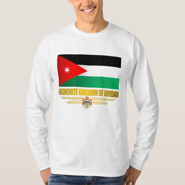 Flagge des Königreichs Jordanien T-Shirt (Vorderseite)
