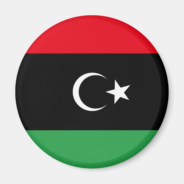 Flagge des Königreichs Libyen (1951-1969) Magnet (Vorne)