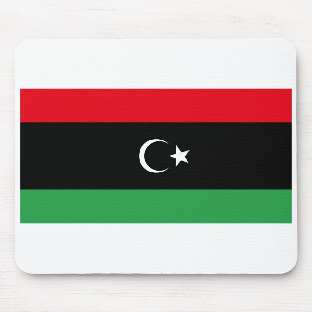Flagge des Königreichs Libyen (1951-1969) Mousepad (Vorne)