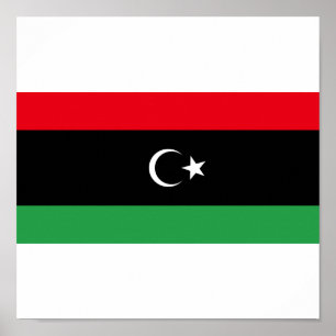 Flagge des Königreichs Libyen (1951-1969) Poster