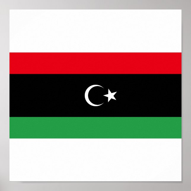 Flagge des Königreichs Libyen (1951-1969) Poster (Vorne)