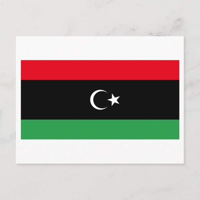Flagge des Königreichs Libyen (1951-1969) Postkarte (Vorderseite)
