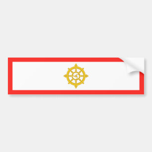 Flagge des Königreichs Sikkim Autoaufkleber