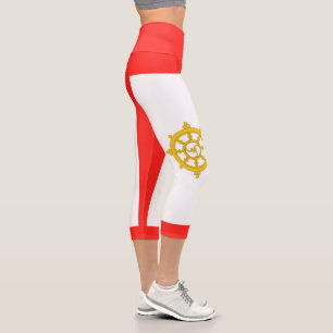 Flagge des Königreichs Sikkim Capri Leggings