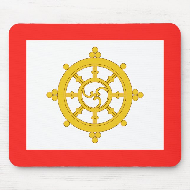 Flagge des Königreichs Sikkim Mousepad (Vorne)