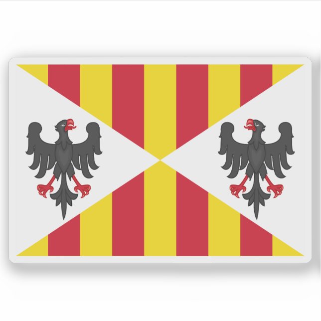 Flagge des Königreichs Sizilien (Malta, 1296-1410) Aufkleber (Vorderseite)