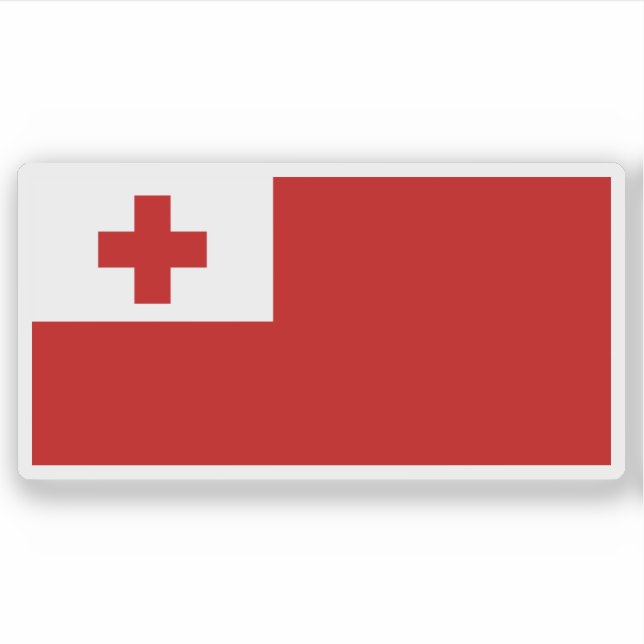 Flagge des Königreichs Tonga Aufkleber (Vorderseite)