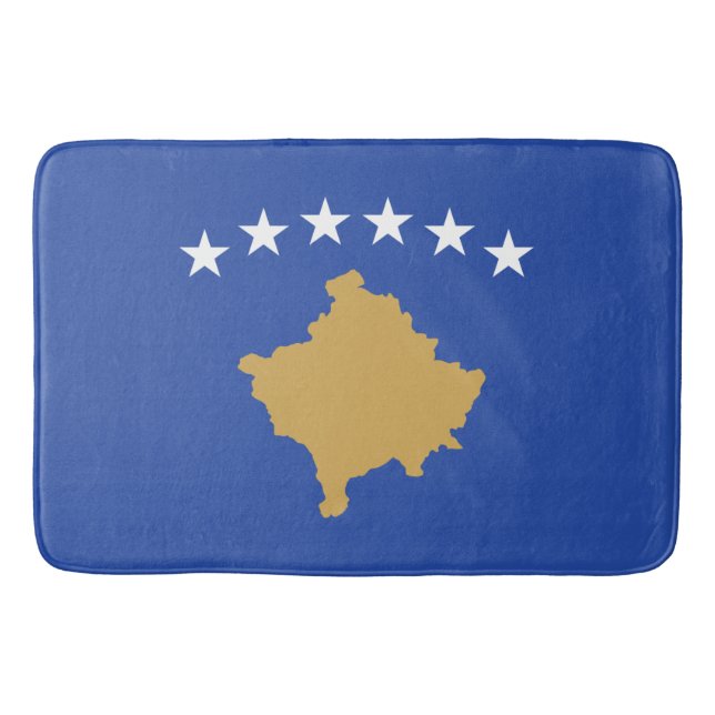 Flagge des Kosovo Badematte (Vorderseite)