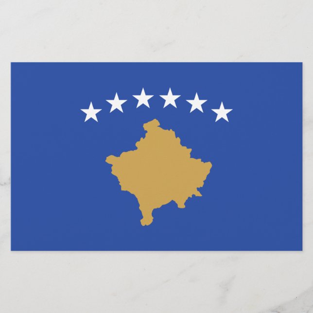 Flagge des Kosovo Briefpapier (Vorderseite)