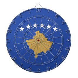 Flagge des Kosovo Dartscheibe