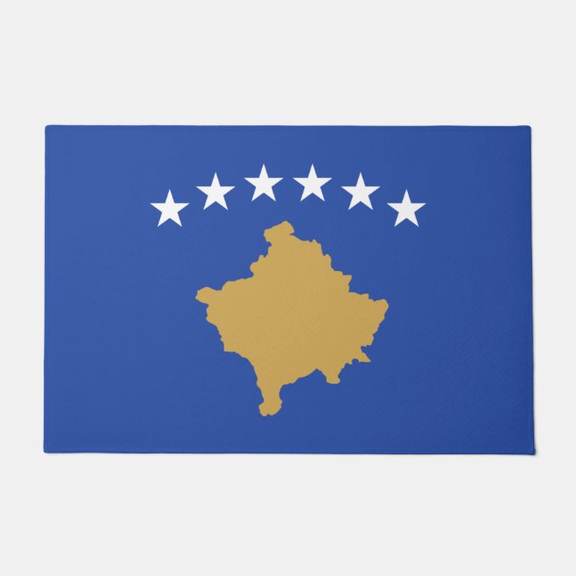 Flagge des Kosovo Fußmatte (Vorderseite)