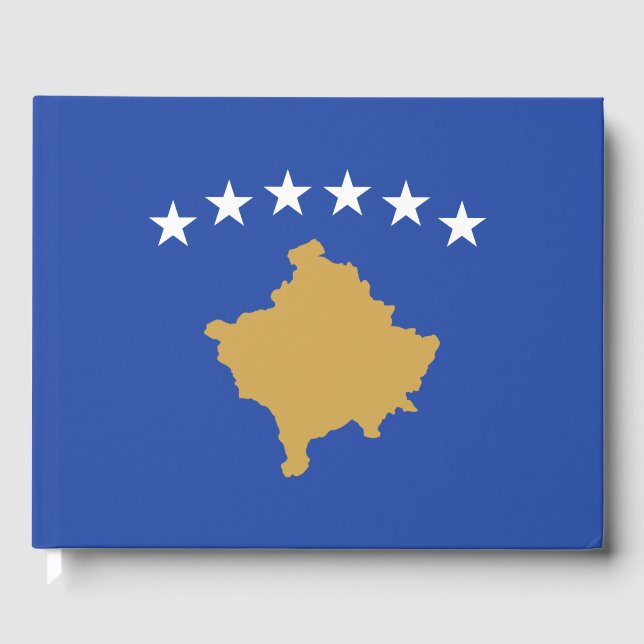 Flagge des Kosovo Gästebuch (Vorderseite)