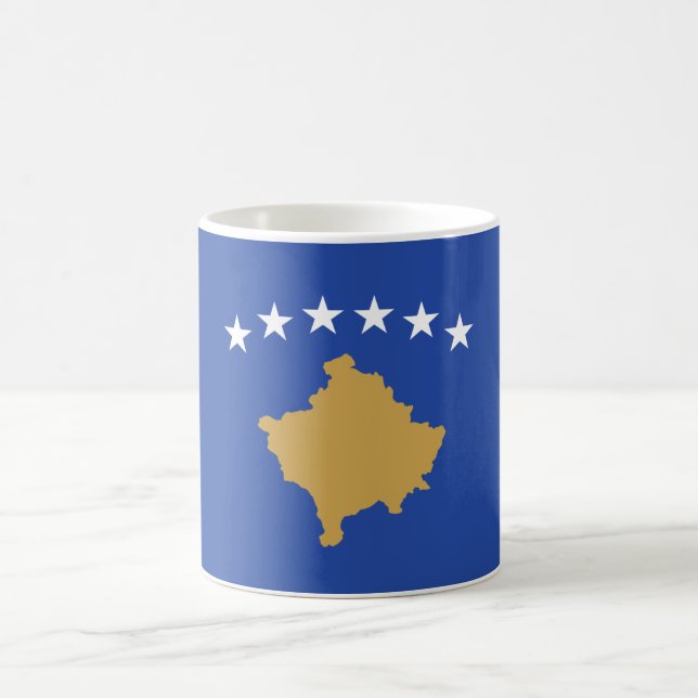 Flagge des Kosovo Kaffeetasse (Mittel)