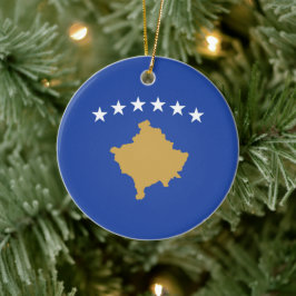 Flagge des Kosovo Keramik Ornament