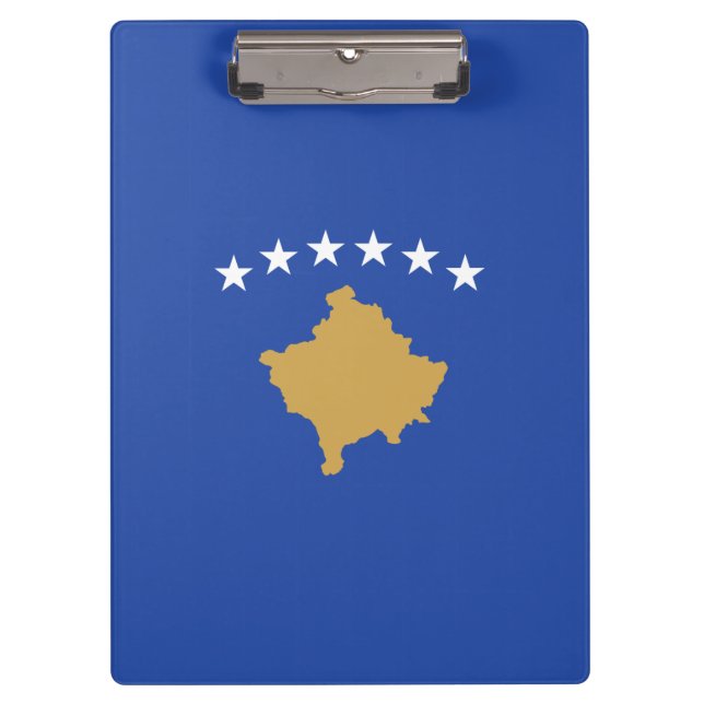 Flagge des Kosovo Klemmbrett (Vorderseite)