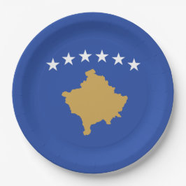 Flagge des Kosovo Pappteller