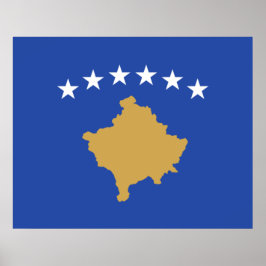 Flagge des Kosovo Poster