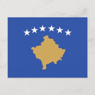 Flagge des Kosovo Postkarte