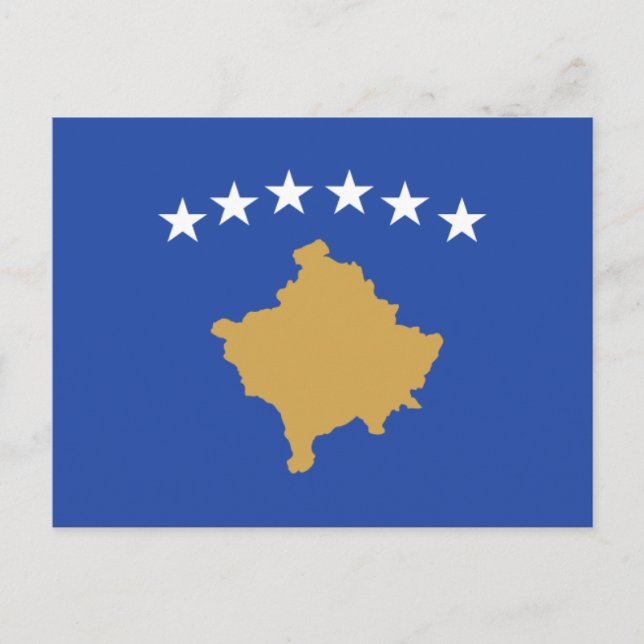 Flagge des Kosovo Postkarte (Vorderseite)