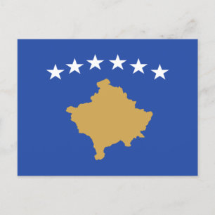 Flagge des Kosovo Postkarte