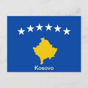 Flagge des Kosovo Postkarte