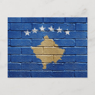 Flagge des Kosovo Postkarte