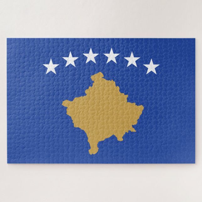 Flagge des Kosovo Puzzle (Horizontal)