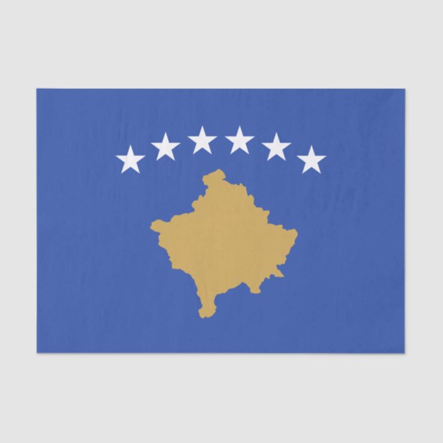Flagge des Kosovo Seidenpapier (Vorderseite)