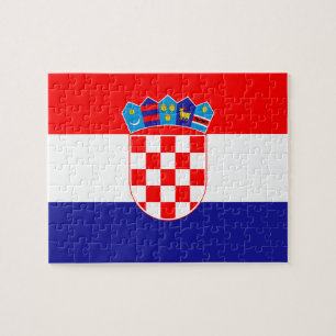 Flagge des Kroatien-Foto-Puzzlespiels Puzzle