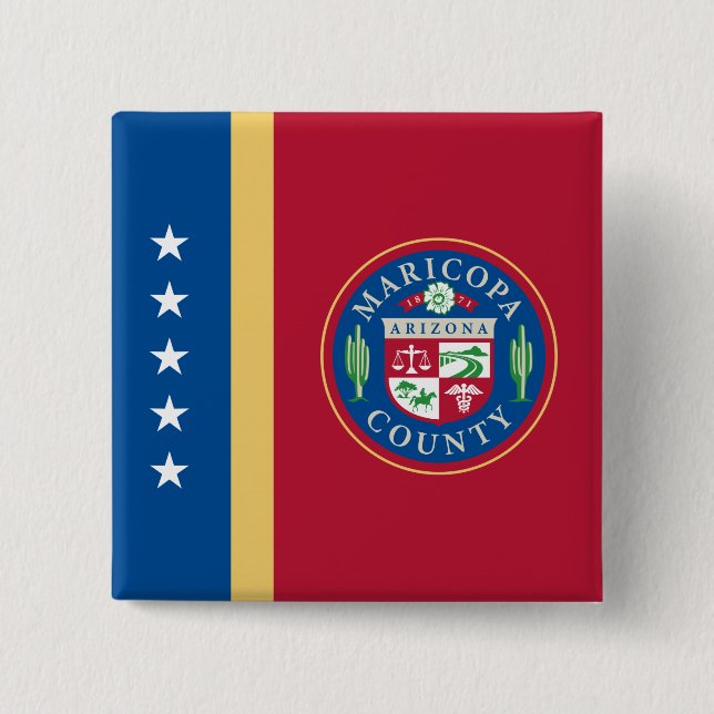 Flagge des Landkreises Maricopa (Arizona) Button (Vorderseite)