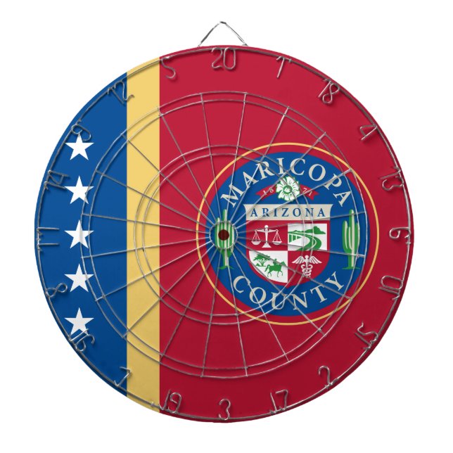 Flagge des Landkreises Maricopa (Arizona) Dartscheibe (vorne)