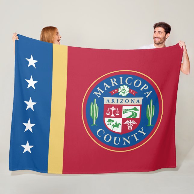 Flagge des Landkreises Maricopa (Arizona) Fleecedecke (Beispiel)