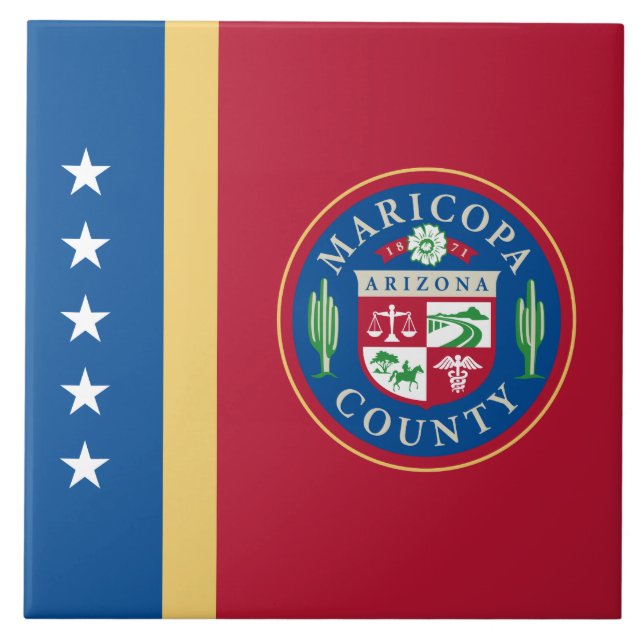 Flagge des Landkreises Maricopa (Arizona) Fliese (Vorderseite)