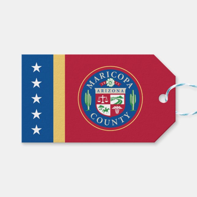 Flagge des Landkreises Maricopa (Arizona) Geschenkanhänger (Vorderseite (Horizontal))