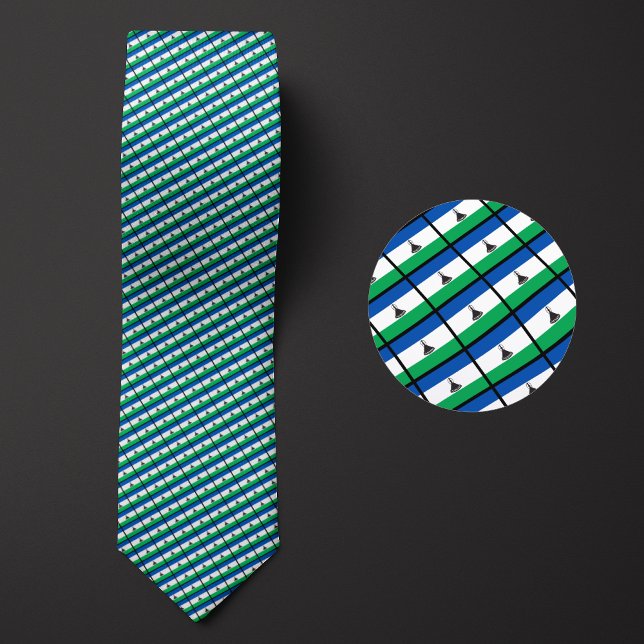 Flagge des Lesotho-Musters Krawatte (Von Creator hochgeladen)