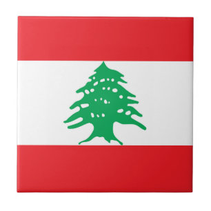 Flagge des Libanon Fliese